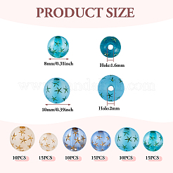 75Pcs 6 Styles Transparent Frosted Resin Beads&nbsp;RESI-TA0002-42