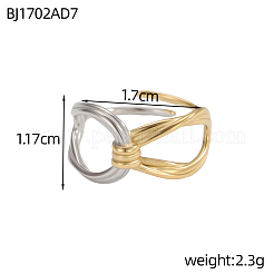 304 Stainless Steel Rings for Women&nbsp;STAS-OY017-66G
