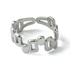 Non-Tarnish 304 Stainless Steel Open Cuff Ring&nbsp;RJEW-L110-036P
