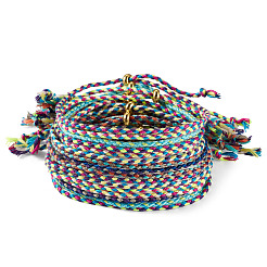 16Pcs 8 Colors Cotton Cord Silder Bracelets&nbsp;BJEW-TAC0059