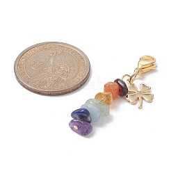 7 Chakra Natural Mixed Gemstone Chip Pendant Decorations&nbsp;HJEW-JM01023