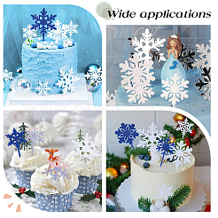 12 Sets Christmas Plastic Cake Toppers&nbsp;AJEW-SC0003-45B