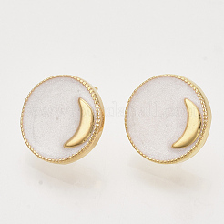 Brass Stud Earring Findings&nbsp;KK-N216-37G-03-NF
