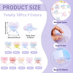 18Pcs 9 Colors Resin Cabochons&nbsp;MRMJ-TA0001-53