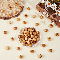 100Pcs Wood European Beads&nbsp;WOOD-PA0001-77
