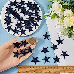 50Pcs Star Shape Polyester Embroidery Applqiues&nbsp;PATC-GF0001-32A