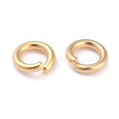 Rack Plating Brass Open Jump Rings&nbsp;KK-O139-18N-G