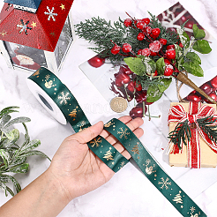 1 Roll Christmas Printed Polyester Grosgrain Ribbons&nbsp;OCOR-CY0002-93