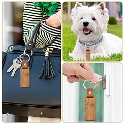 10Pcs Rectangle Wood Blank Pendant Keychains&nbsp;FIND-YW0008-08