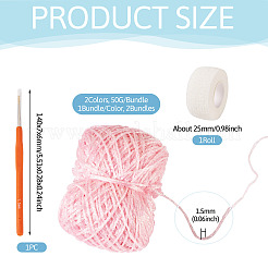 2 Bundles Polyester Yarn&nbsp;DIY-MB0003-07A