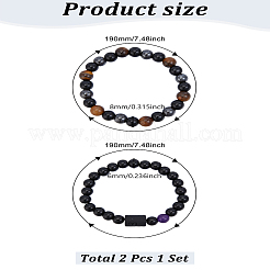 Natural Mixed Gemstone Stretch Bracelets&nbsp;BJEW-LP0001-25E