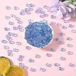 300Pcs Two Tone Transparent Spray Painted Acrylic Beads&nbsp;ACRP-YW0001-16