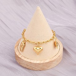 304 Stainless Steel Charm Bracelets&nbsp;BJEW-D359-06G
