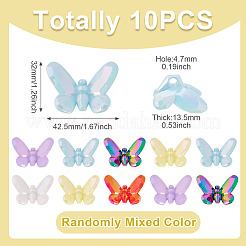 10Pcs UV Plating Opaque Acrylic Beads&nbsp;OACR-TA0004-09