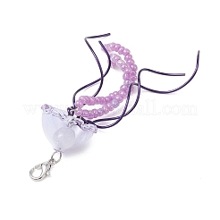 3Pcs 3 Colors Jellyfish Glass Pendant Decorations&nbsp;HJEW-JM02655
