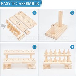 Assembled Wood Ring Displays&nbsp;RDIS-WH0011-05