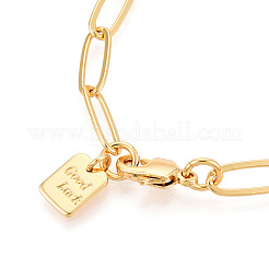 Brass Paperclip Chain Bracelets for Women&nbsp;BJEW-N032-07A-G