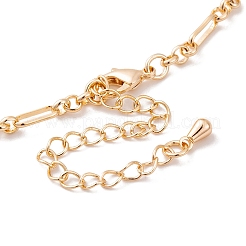 Brass Oval Link Chains Bracelets for Women&nbsp;BJEW-H611-01G