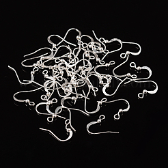Silver Color Plated Brass Earring Hooks&nbsp;X-KK-Q369-S