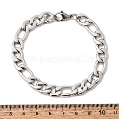 201 Stainless Steel Curb Chain Bracelets for Men&nbsp;STAS-T077-22A-02P