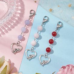 Heart Alloy Pendant Decorations&nbsp;HJEW-JM02926