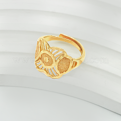 Vintage Adjustable Brass Open Cuff Rings for Women&nbsp;SV8940-2