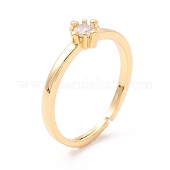Sparkling Cubic Zirconia Adjustbale Ring&nbsp;RJEW-I078-29G-NR