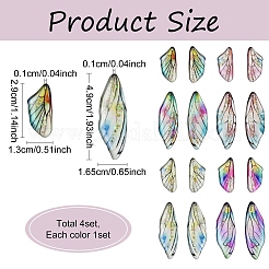 4 Bags 4 Colors Epoxy Resin Pendants&nbsp;RESI-YW0005-36