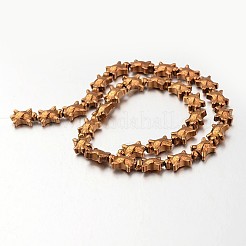 Electroplate Non-magnetic Synthetic Hematite Bead Strands&nbsp;G-F300-52A-08
