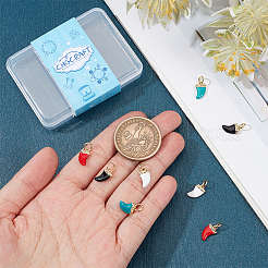 8Pcs 4 Colors Brass Enamel Charms&nbsp;KK-CA0003-64