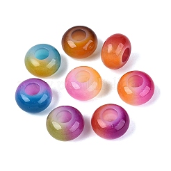 Two Tone Imitation Jelly Acrylic European Beads&nbsp;OACR-Q200-37