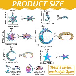16Pcs 8 Style Alloy Pendants&nbsp;FIND-PH0007-27