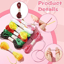 17 Bundles 17 Colors Polyester Embroidery Floss&nbsp;OCOR-YW0001-11