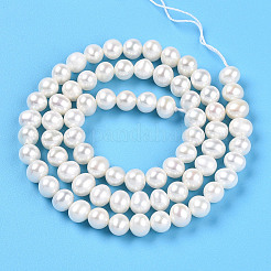 Natural Cultured Freshwater Pearl Beads Strands&nbsp;PEAR-N016-07C