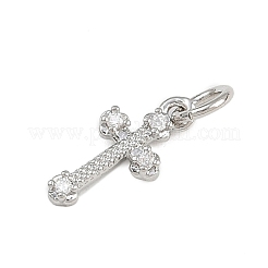 Brass Micro Pave Cubic Zirconia Pendants&nbsp;KK-A269-27P