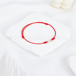 1Pc Alloy Infinity Link Adjustable Cord Anklets&nbsp;AJEW-LP0006-46B