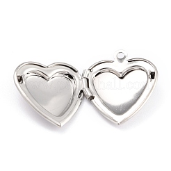 Non-Tarnish 316 Stainless Steel Locket Pendants&nbsp;STAS-L258-005A-P