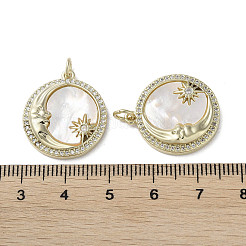 Brass Micro Pave Cubic Zirconia Pendants&nbsp;KK-G485-17D-G