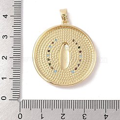 Brass Cubic Zirconia Pendants&nbsp;KK-Z050-12G
