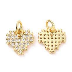 Brass Micro Pave Cubic Zirconia Pendants&nbsp;ZIRC-A023-06LG