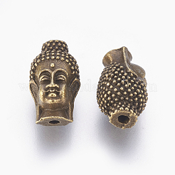 Tibetan Style Buddha Head Alloy Beads&nbsp;LS-TIBEB-7482-AB-FF