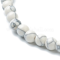 Synthetic Howlite Beaded Stretch Bracelets&nbsp;BJEW-A117-A-10