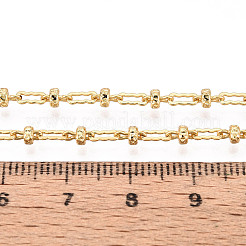 Brass Flat Round with Rectangle Link Chains&nbsp;CHC-T018-53G