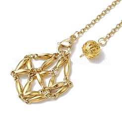 3Pcs 3 Styles 304 Stainless Steel Chain Macrame Pouch Empty Stone Holder Dowsing Pendulums&nbsp;HJEW-JM02323-01