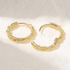 Rack Plating Twist Brass Hoop Earrings&nbsp;EJEW-H143-21G