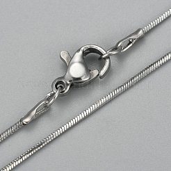 Non-Tarnish 304 Stainless Steel Square Snake Chains Necklaces&nbsp;NJEW-P170-01P-02