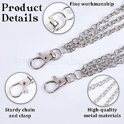 Alloy Multilayer Chain Belts for Pants&nbsp;AJEW-WH20018-133