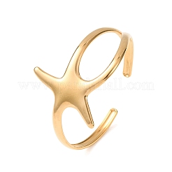 Ocean 304 Stainless Steel Starfish Open Cuff Bangles for Women&nbsp;SA-CBABC9E-04G