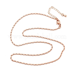 Brass Link Chain Necklaces for Women&nbsp;NJEW-D302-17RG
