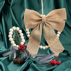 DIY Wood Bead Christmas Ornaments Kits&nbsp;DIY-TZ0001-05